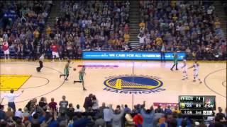 Stephen Curry 2hand dunk & behind the back pass vs Celtics 1-25-15