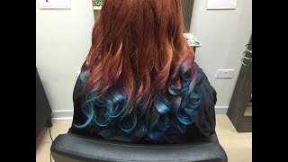 Awesome Ginger Purple Blue Hair Color Melt. Jayhair1