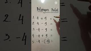 Bilangan Bulat POSITIF& NEGATIVE#Short