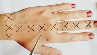 XX letter Simple Mehndi Design Trick| X अक्षर से मेहंदी लगाना सीखे| Special Easy Mehndi Design 2024