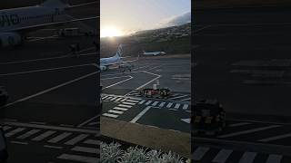 Take-off windy Airport Madeira CR7