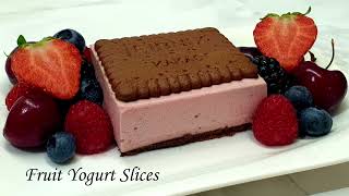 Fruit Yogurt Slices (no bake)