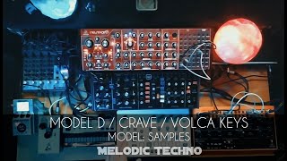 Behringer Crave || Model D || Volca Keys - Live Melodic Techno jam ( Blue Vision )