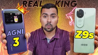 Lava Agni 3 vs iQOO z9s ⚡ Full Comparison ⚡  Battery Drain, BGMI Gaming & Camera Test