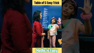 Easy Table Trick🔥 | Table of 5 Easy Trick| Vedic Maths #ytshorts #shorts #fun #tabletrick #trend #yt