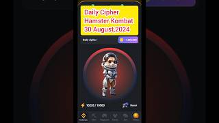 Hamster Kombat Daily Cipher Today 30 August,2024 #hamsterkombat #dailycipher