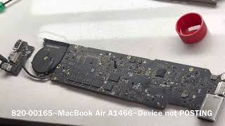 MacBook Air A1466 No CPU activity repairs