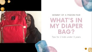 What's in my diaper bag? | Mommy of two under three | South African Youtuber🇿🇦