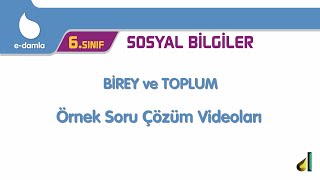 6. Sınıf Sosyal Bilgiler - 1. Ünite Birey ve Toplum Örnek Soru Çözümleri