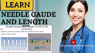 Needle Gauge And Length For IM And SQ Injections In ADULTS I Everyday Nursing Knowledge