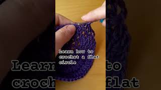 Crochet a flat circle in the round. #crochetforbeginners #learntocrochet #crochettutorial #crochet