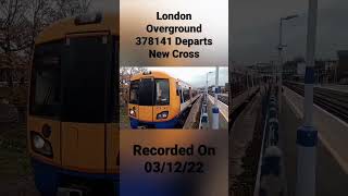 London Overground 378141 Departs New Cross