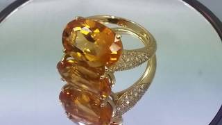 Aituzzi Jewelry 20 carat citrine diamond ring by Antonini