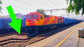 Track damaged, Indian Railway goods train averted from major accident #trainvideos