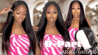 Mastering U-Part Wigs: A Beginner's Guide to a Natural & FLAT Installation ft. Unice hair