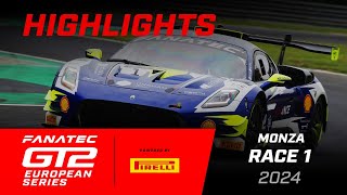 HIGHLIGHTS | Race 1 | Monza | 2024 Fanatec GT2 Europe