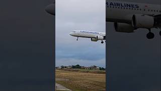 TURKISH AIRLINES | AIRBUS A321 (POUSO) ✈️ #airport #lisboa #shorts