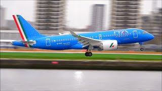 ITA Airways Airbus A220-100s at London City Airport - 02/04/24