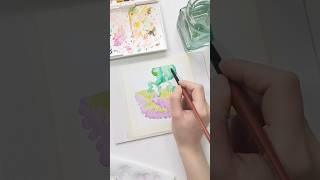 Watercolor plant with berries #watercolorartwork #watercolorpainting #paintingprocess