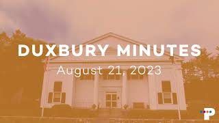 Duxbury Minutes: August 21, 2023: Board of Health August 17th Meeting