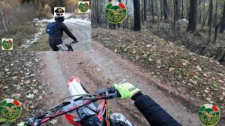 POLICE VS CRF 250R - Doppia FUGA dalla FORESTALE - Come NON usare un CRF250