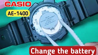 How to change the battery and AC reset on Casio AE-1400