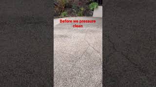 Pressure cleaning a driveway in Mackay #mackay #pressurecleaning