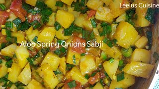 Aloo spring onions sabji/ಆಲೂ ಸ್ಪ್ರಿಂಗ್ ಆನಿಯನ್ ಸಬ್ಜಿ/ quick easy and tasty.