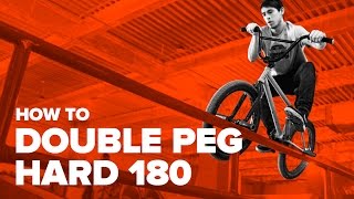 Как сделать дабл пег хард 180 на BMX (How to double peg grind hard 180 BMX)