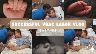 THE BIRTH OF OUR BABY BOY | *unexpected* Unmedicated VBAC Birth Vlog | NAME REVEAL💙