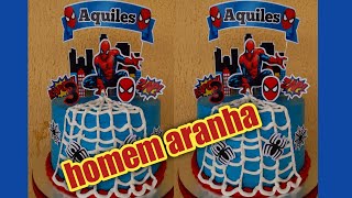 bolo tema homem aranha/ bolo infantil