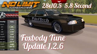 No Limit Drag Racing 2.0: 28x10.5 Foxbody Mustang 5.8 Second Tune  (Update 1.2.6) Read Description