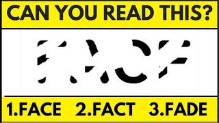 WHAT WORD DO YOU SEE? - 98% FAIL - EYES TEST