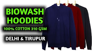 Bio-wash Hoodie | Super combed 100% cotton | Export quality | Fleece 320 GSM