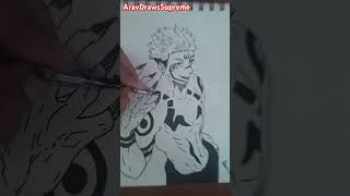 Sukuna drawing  hard #music#naruto #animedrawing #jujutsukaisen #drawing #song