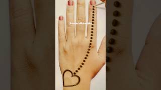 Easy Simple Dil shape Mehndi Design| #sunithasmehndiart #mehndi #easymehndi #shorts #youtubeshorts