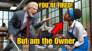 Racist CEO Abuses a Black Cleaning Girl, Karma Hits Hard When She Fires Him...