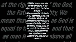 What do we mean whe we say Christ sits at the right hand of God, the Father Almighty