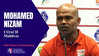 Maldives Coach Mohamed Nizam and Captain Hawwa Haneefa | SAFF Women's Championship