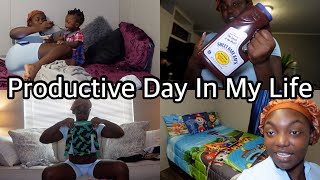 Spend A Productive Day With Me! | Cleaning & Rearranging, Mom & Son Time With Logan, Cooking Dinner!