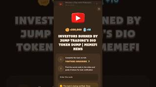 INVESTORS BURNED BY JUMP TRADING'S DIO TOKEN DUMP | MEMEFI NEWS