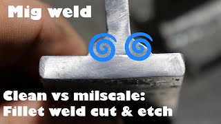 Mig welding fillet welds: mill scale vs clean