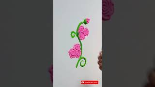 Diwali Rangoli 💫 / Pink Flower rangoli Designs🌿😍#shorts