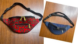 HOW TO  MAKE A FANNY PACK |  DIY FABRIC WAIST BAG TUTORIAL