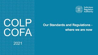 Our Standards and Regulations - where we are now (Compliance Officer Conference 2021)