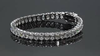 Oval diamond tennis bracelet 14k White Gold Lab Grown by Pompeii3