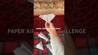 PAPER AIRPLANE CHALLENGE Number 3 🤦‍♀️ #paperairplane #challenge #fyp