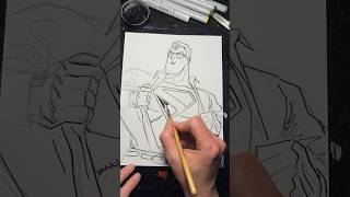 Clark Kent Transforms | Ink Art Timelapse of Superman's Iconic Reveal