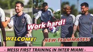 Lionel Messi partakes in first training session with Inter Miami