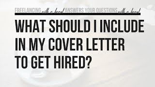 Freelancing Questions 003 | What should I include in my cover letter? | ♥ Nizza Mataray ♥